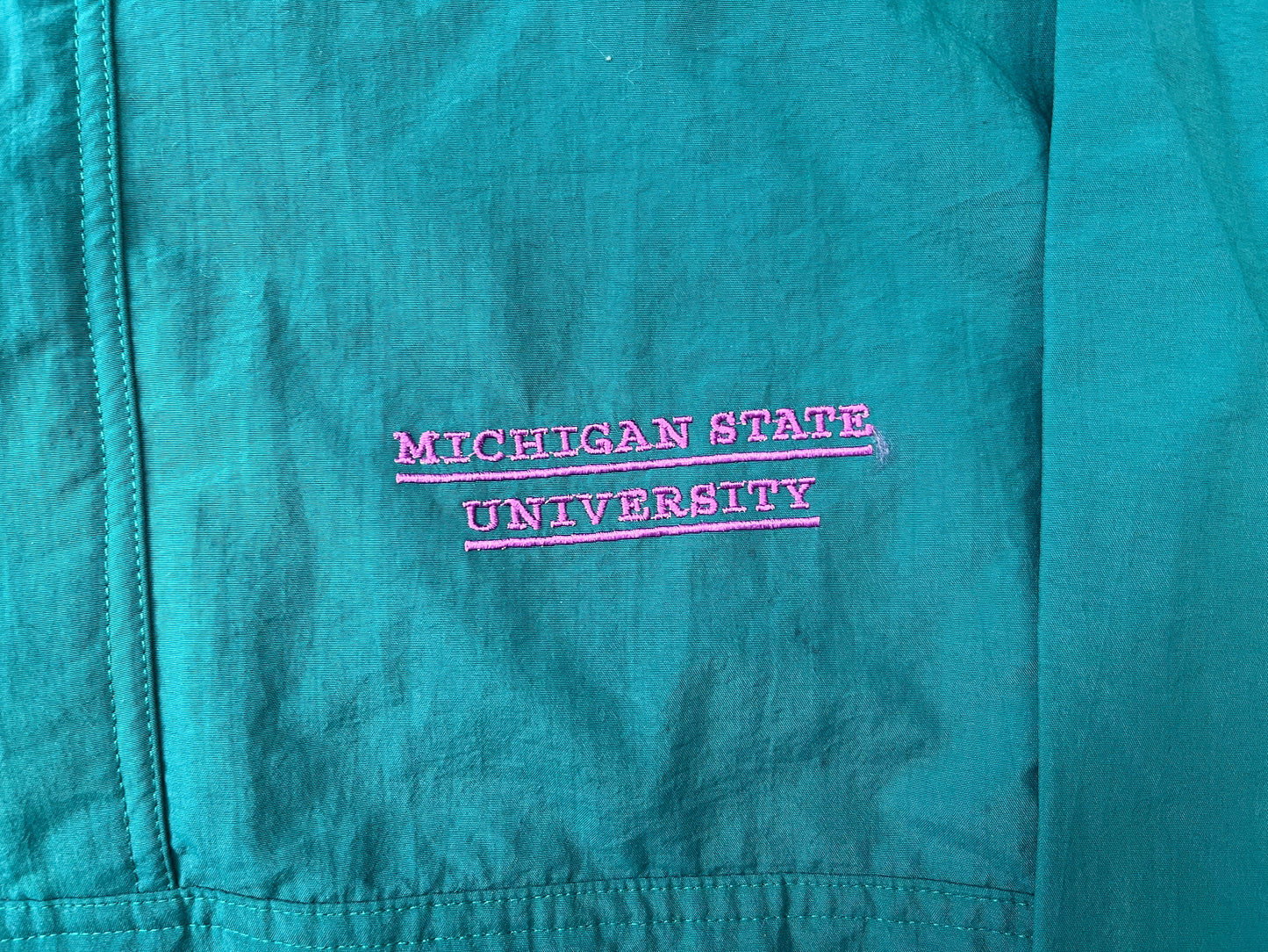 Michigan State Embroidered Windbreaker Jacket
