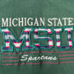 Michigan State Embroidered Collared Crewneck