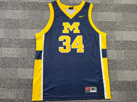 Michigan #34 Basketball Jersey